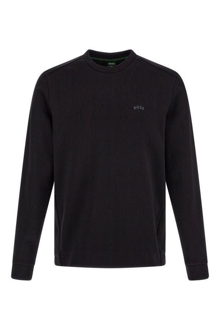 Hugo Boss Black Cotton Logo Details Sweatshirt Hugo Boss