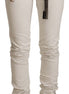 Karl Lagerfeld White Mid Waist Cotton Denim Slim Fit Jeans Karl Lagerfeld
