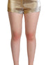 Dolce & Gabbana Metallic Gold Cotton Mid Waist Hot Pants Shorts Dolce & Gabbana