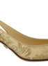 Dolce & Gabbana Gold Crystal Slingbacks Pumps Heels Shoes Dolce & Gabbana