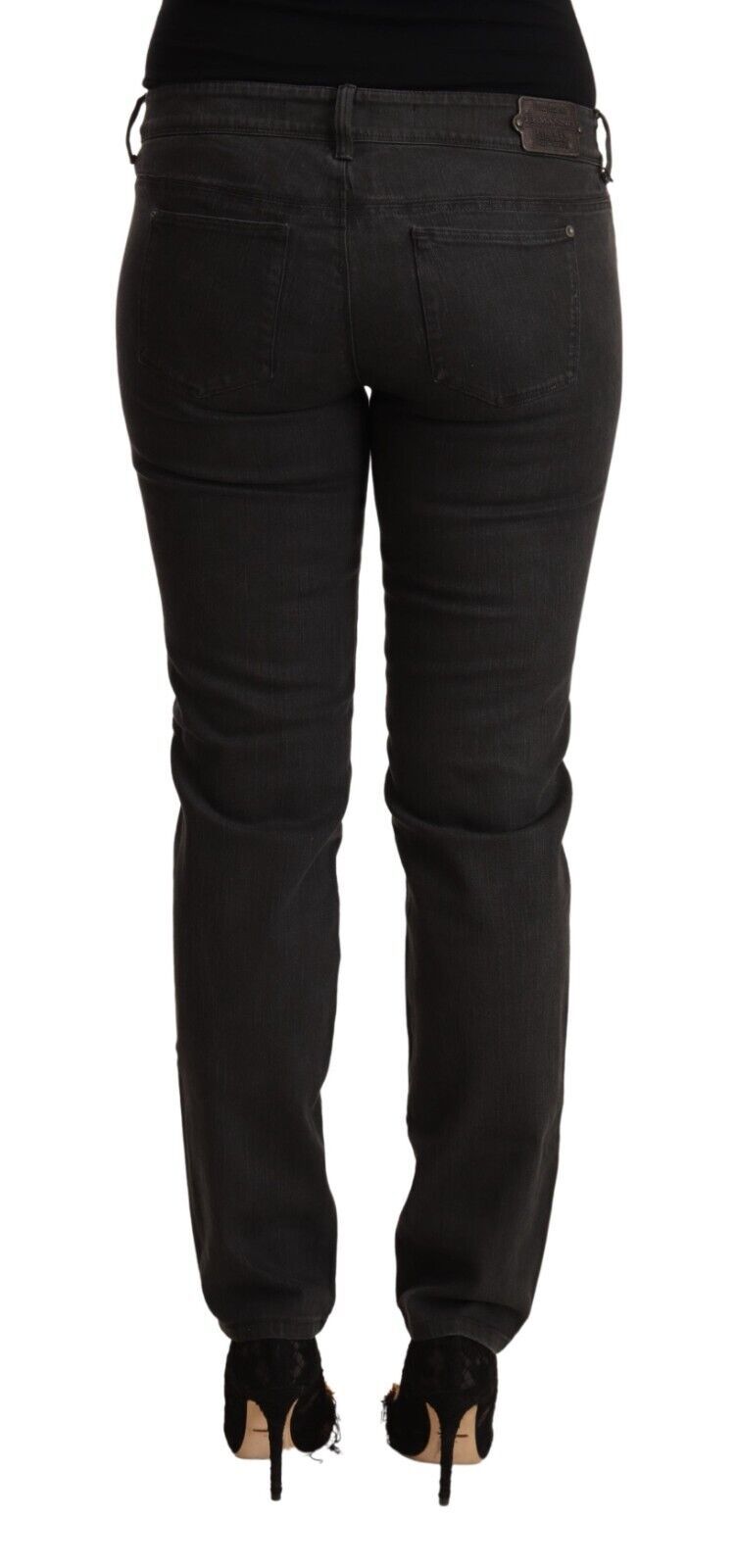 Ermanno Scervino Black Low Waist Skinny Denim Cotton Jeans Ermanno Scervino
