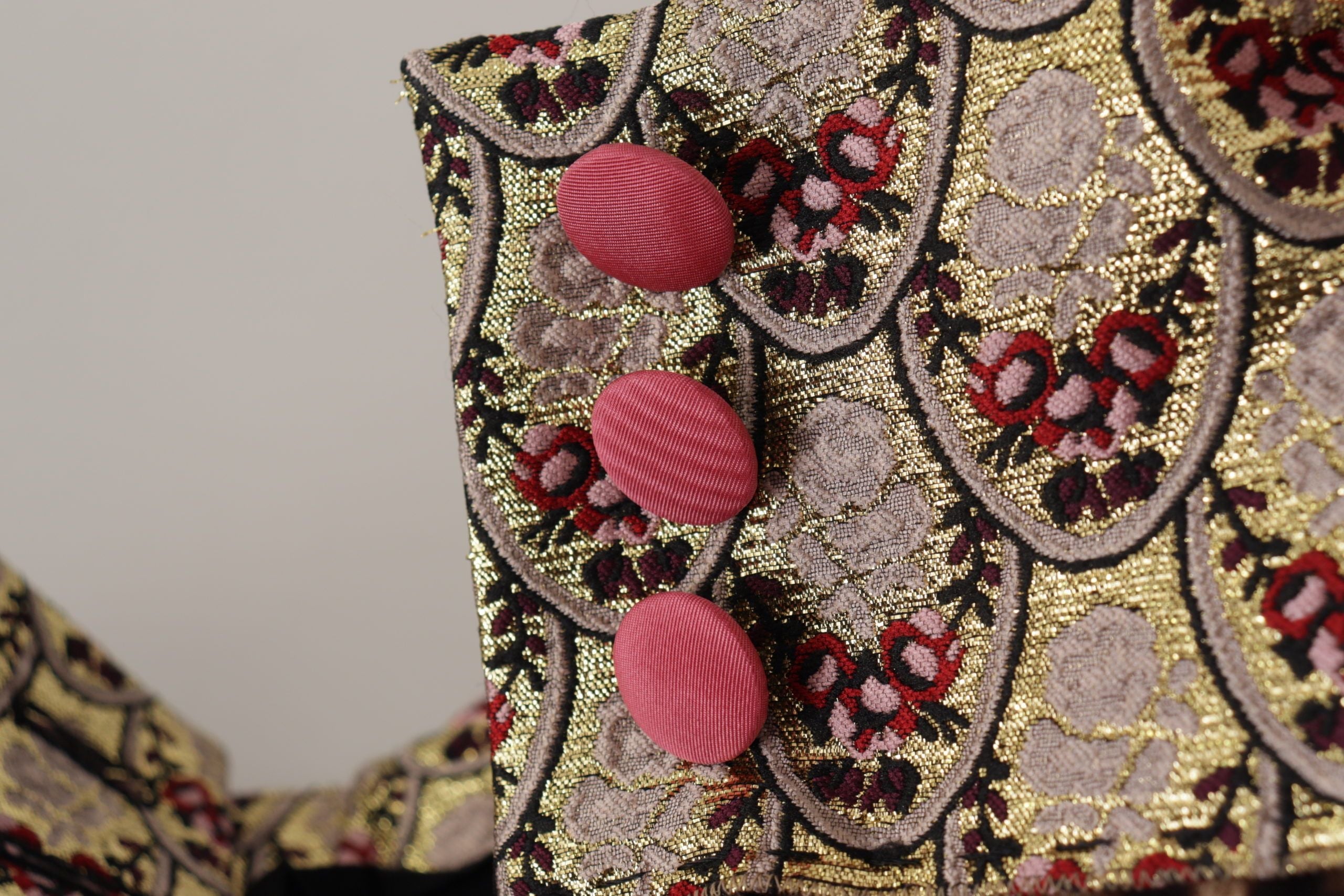 Dolce & Gabbana Brown Leopard Gold Jacquard High Waist Pants Dolce & Gabbana