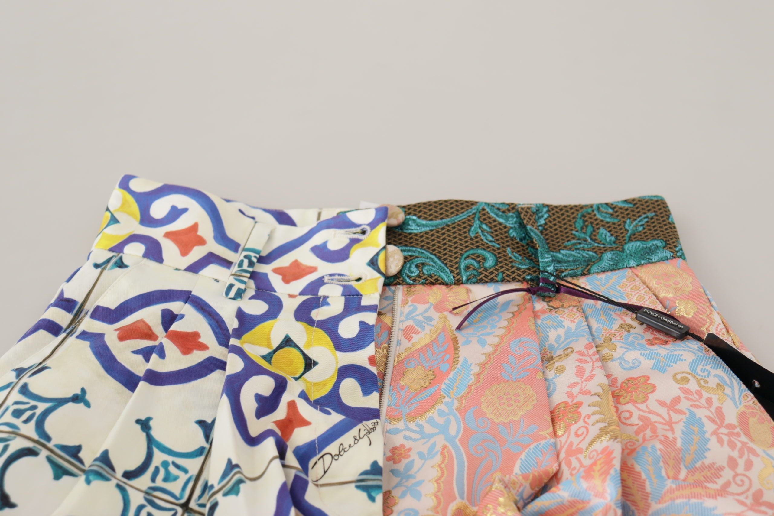 Dolce & Gabbana Multicolor High Waist Hot Pants Shorts Dolce & Gabbana