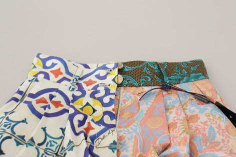 Dolce & Gabbana Multicolor High Waist Hot Pants Shorts Dolce & Gabbana