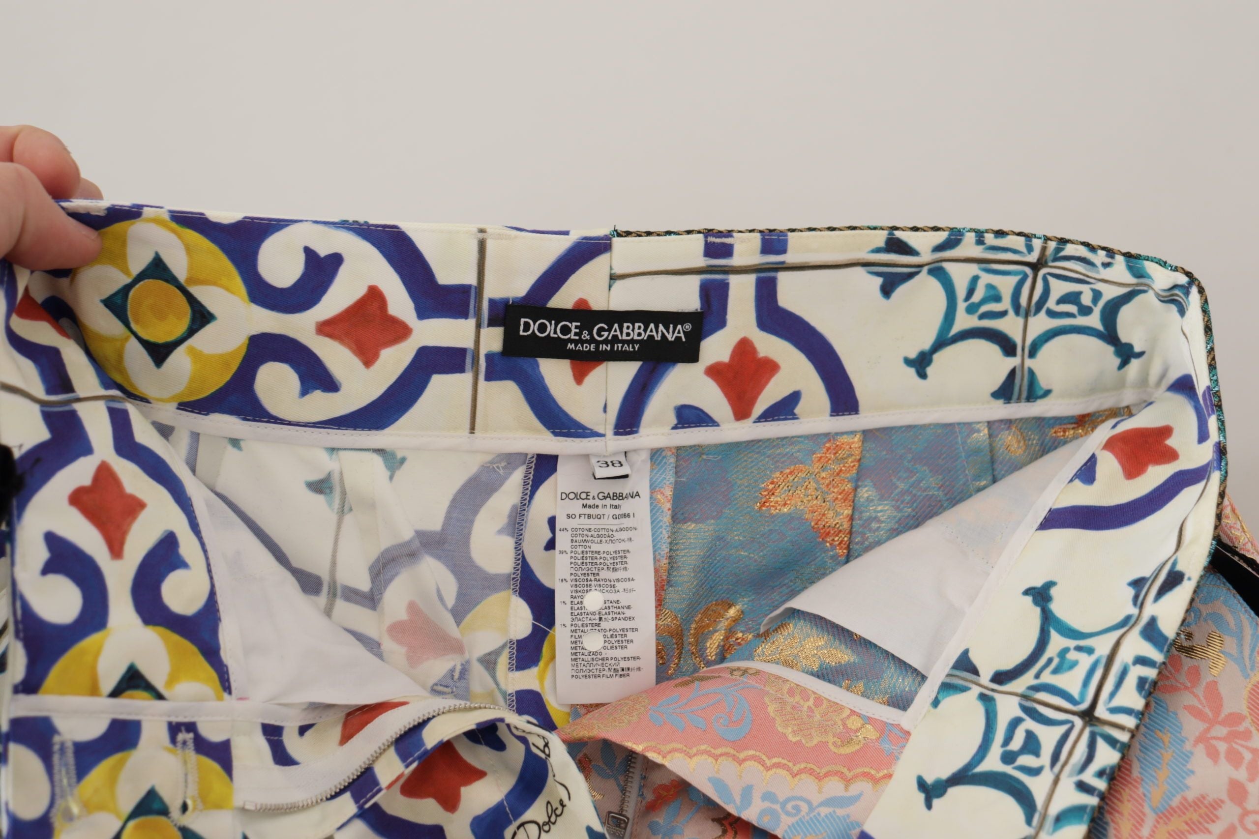 Dolce & Gabbana Multicolor High Waist Hot Pants Shorts Dolce & Gabbana