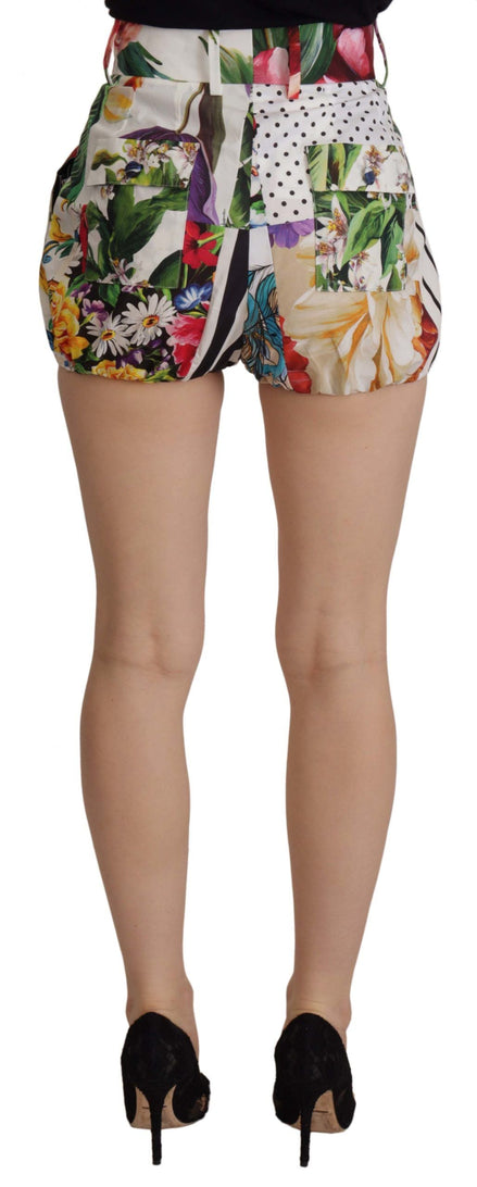 Dolce & Gabbana Multicolor High Waist Hot Pants Shorts Dolce & Gabbana