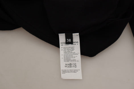 Dolce & Gabbana Black Lace Angel Roses Cardigan Sweater Dolce & Gabbana