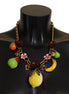 Dolce & Gabbana Gold Brass Sicily Fruits Roses Statement Necklace Dolce & Gabbana