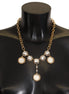 Dolce & Gabbana Gold Clock Statement Crystal Chain Necklace Dolce & Gabbana