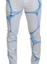 Dolce & Gabbana White Blue Denim Cotton Jeans Stretch Skinny Fit Pant Dolce & Gabbana