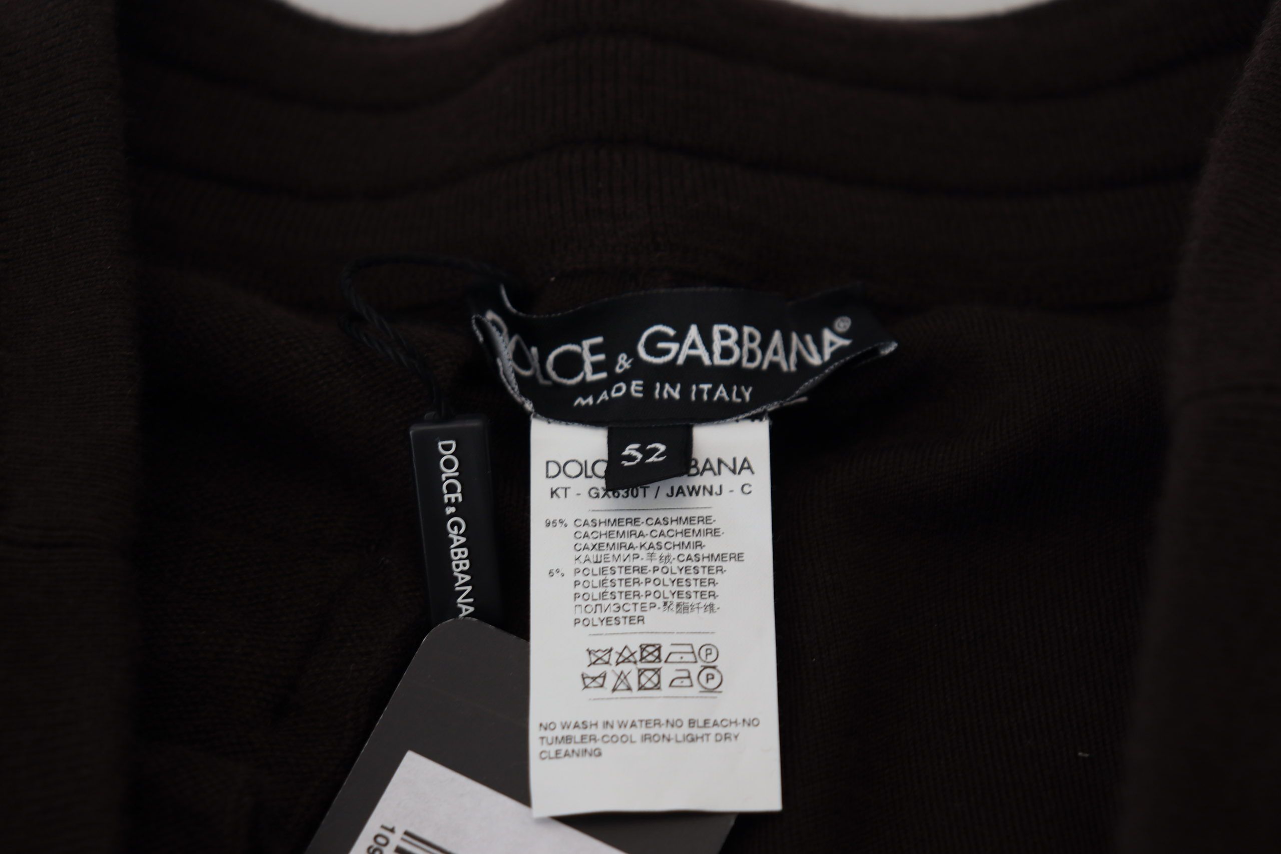 Dolce & Gabbana Brown Cashmere Trousers Bottoms Drawstring Pants Dolce & Gabbana