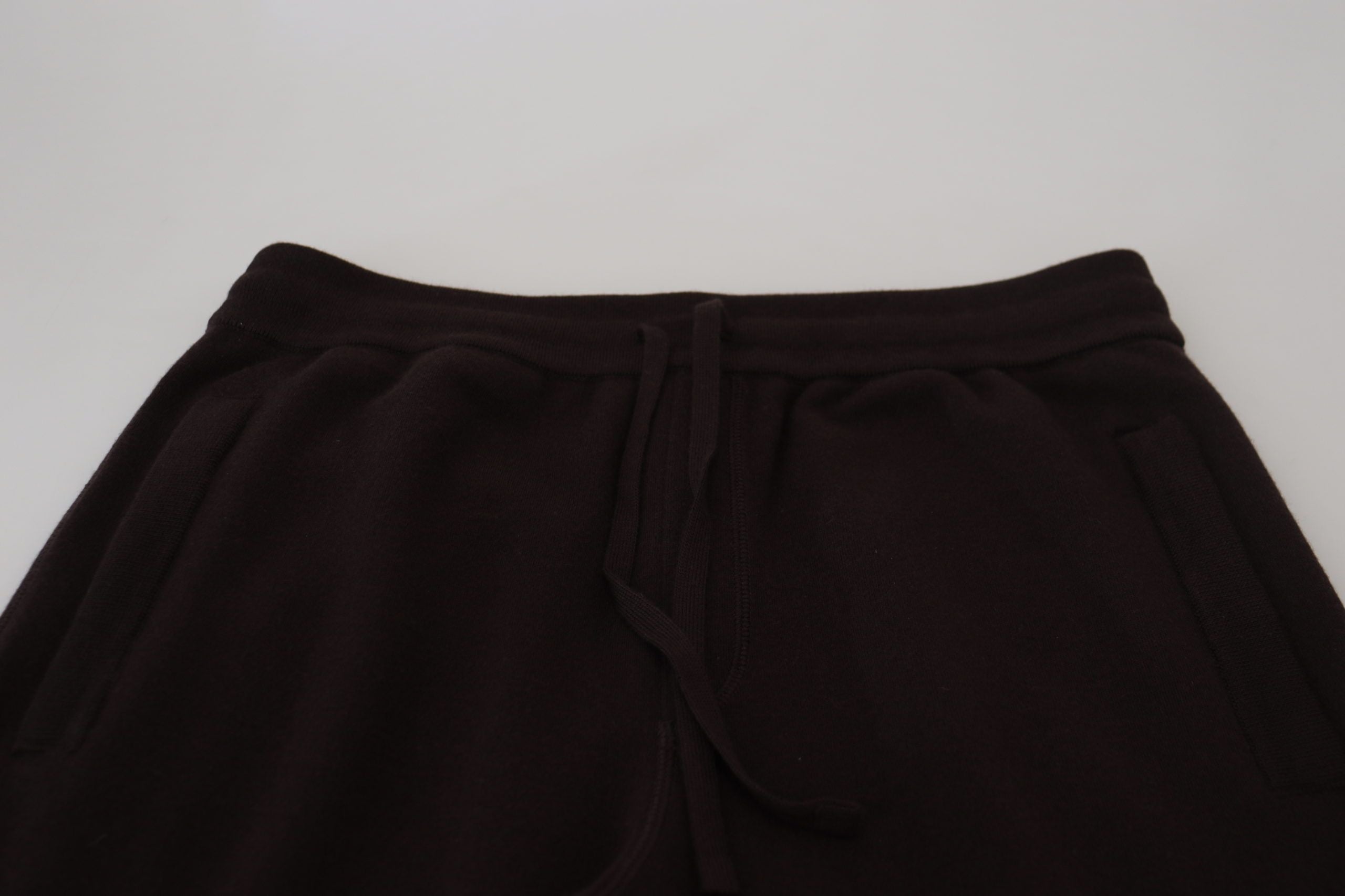 Dolce & Gabbana Brown Cashmere Trousers Bottoms Drawstring Pants Dolce & Gabbana