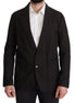 Dolce & Gabbana Black Cotton Single Breasted Blazer Jacket Dolce & Gabbana