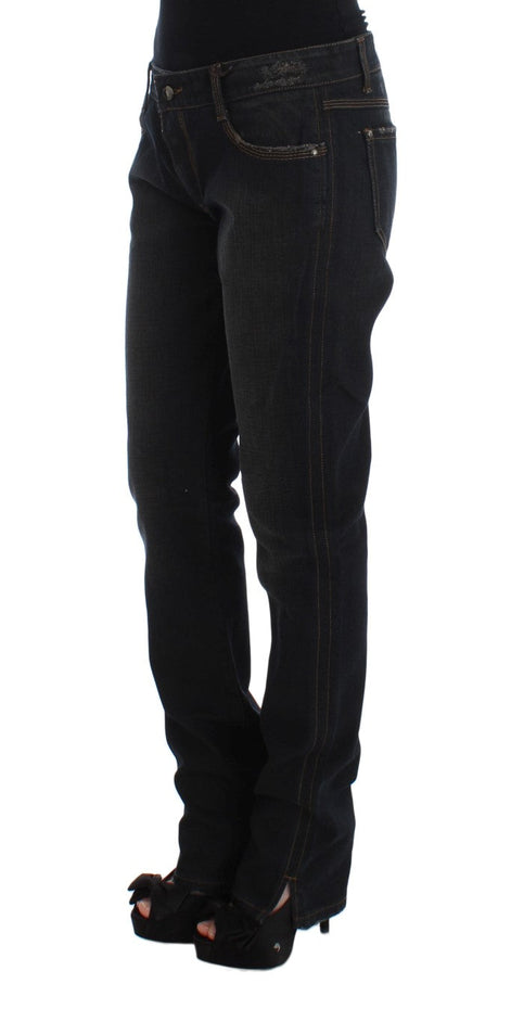 Ermanno Scervino Blue Wash Cotton Boyfriend Jeans Ermanno Scervino