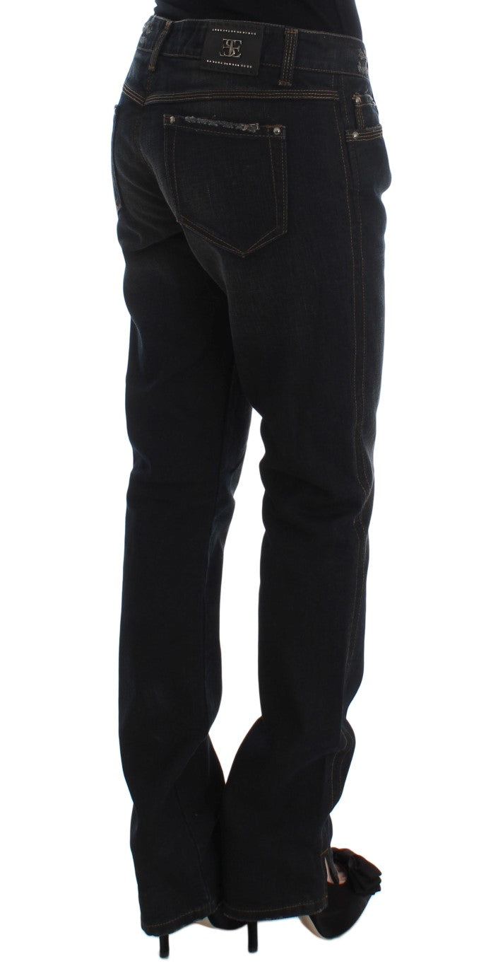 Ermanno Scervino Blue Wash Cotton Boyfriend Jeans Ermanno Scervino