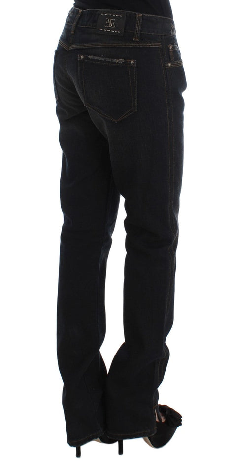 Ermanno Scervino Blue Wash Cotton Boyfriend Jeans Ermanno Scervino