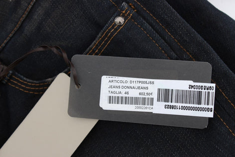 Ermanno Scervino Blue Wash Cotton Boyfriend Jeans Ermanno Scervino