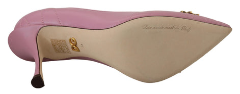 Dolce & Gabbana Pink Leather Heart DEVOTION Heels Pumps Shoes Dolce & Gabbana