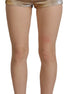 Dolce & Gabbana Gold Cotton Blend Glittered Hot Shorts Dolce & Gabbana