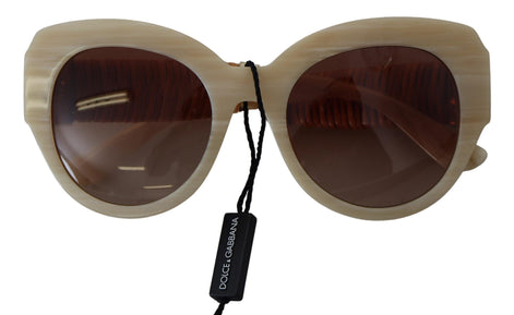 Dolce & Gabbana Beige Acetate Full Rim Brown Lense DG4294 Sunglasses Dolce & Gabbana