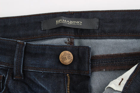 Ermanno Scervino Blue Slim Jeans Denim Pants Skinny Leg Stretch Ermanno Scervino