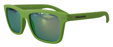 Dolce & Gabbana Green Rubber Full Rim Frame Shades DG6095 Acid Sunglasses Dolce & Gabbana
