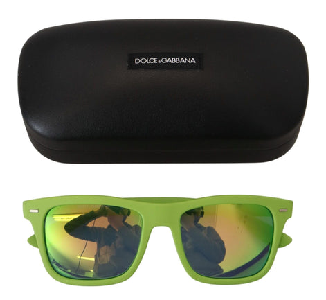 Dolce & Gabbana Green Rubber Full Rim Frame Shades DG6095 Acid Sunglasses Dolce & Gabbana