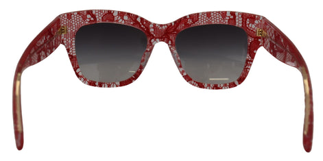 Dolce & Gabbana Red Lace Acetate Rectangle Shades  DG4231F  Sunglasses Dolce & Gabbana