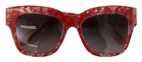 Dolce & Gabbana Red Lace Acetate Rectangle Shades  DG4231F  Sunglasses Dolce & Gabbana