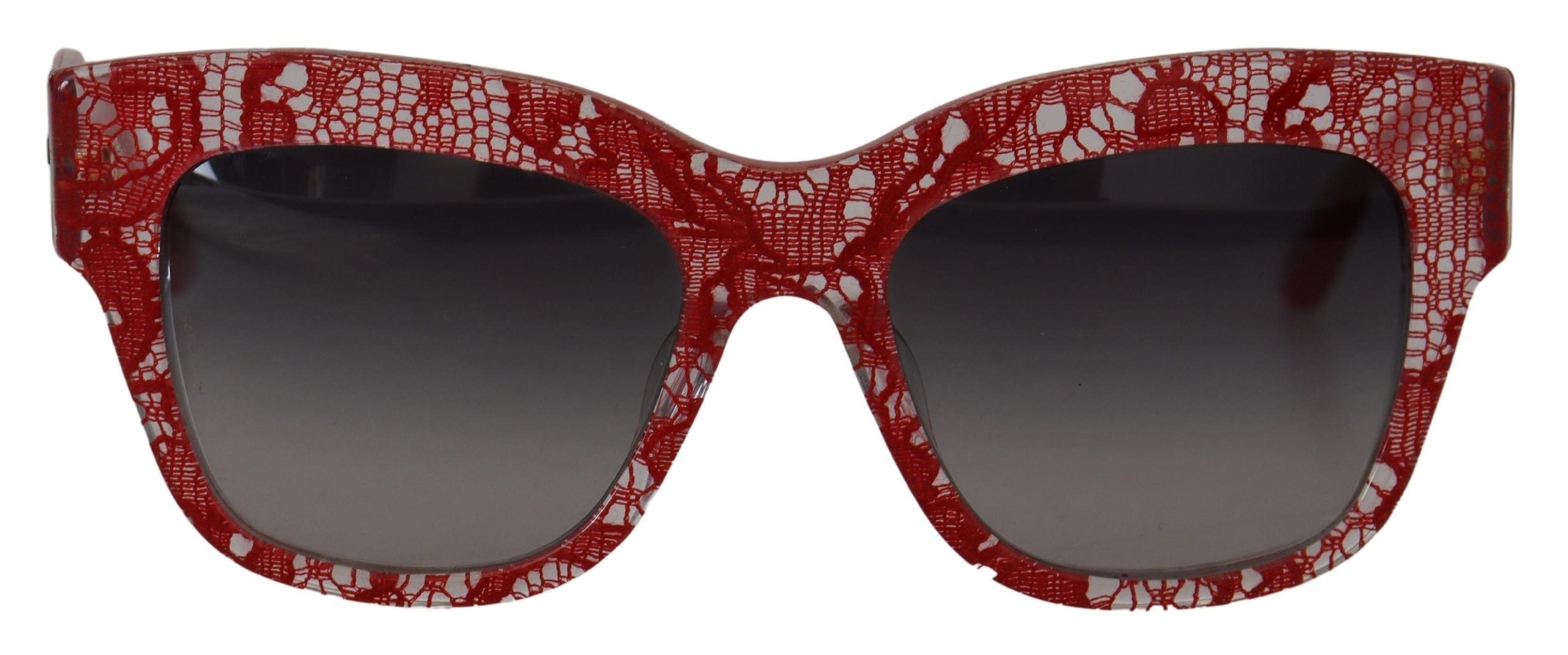 Dolce & Gabbana Red Lace Acetate Rectangle Shades  DG4231F  Sunglasses Dolce & Gabbana