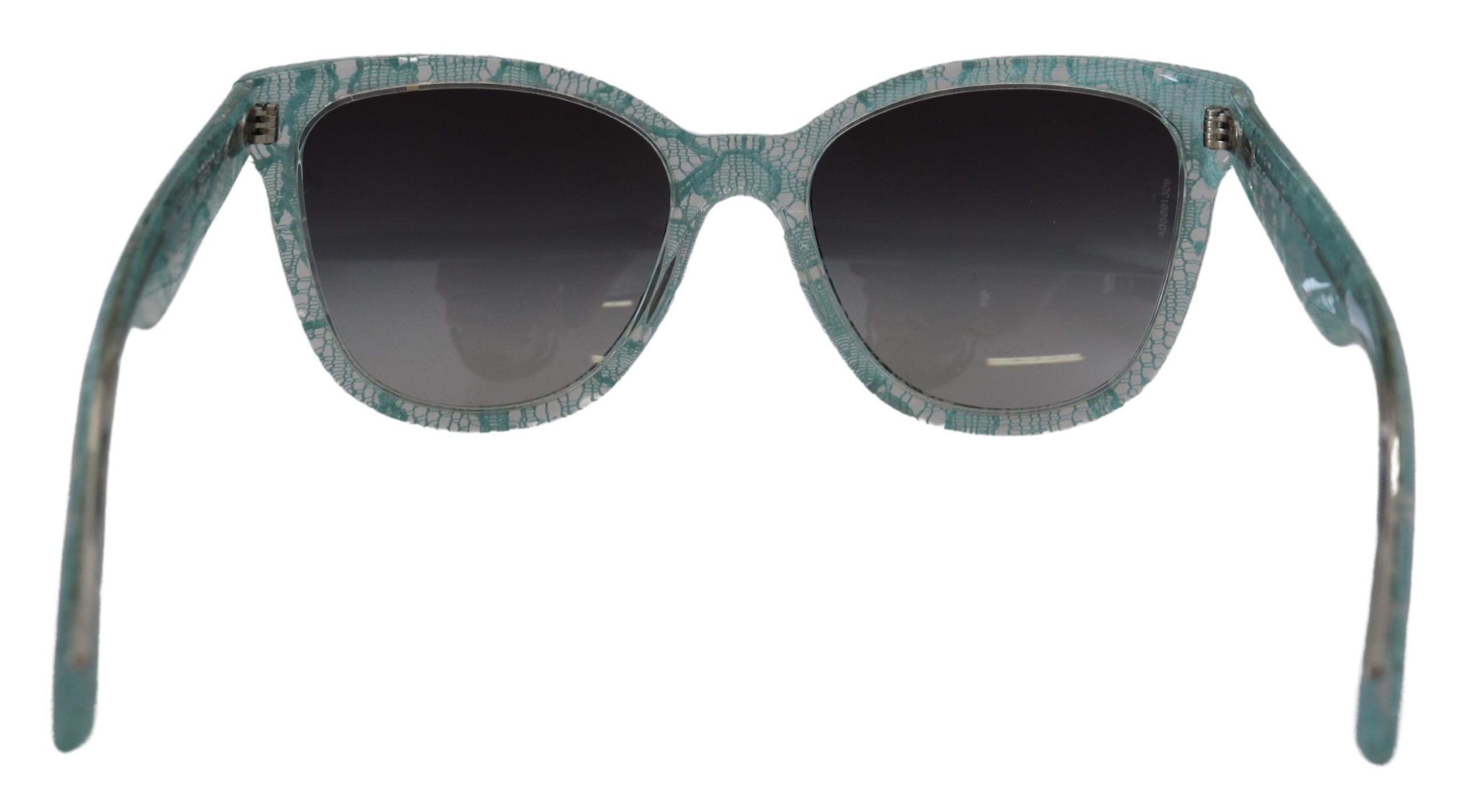 Dolce & Gabbana Blue Lace Acetate Crystal Round DG4190 Sunglasses Dolce & Gabbana