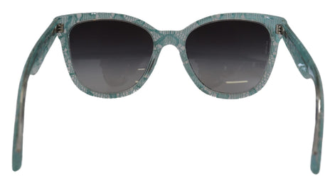 Dolce & Gabbana Blue Lace Acetate Crystal Round DG4190 Sunglasses Dolce & Gabbana