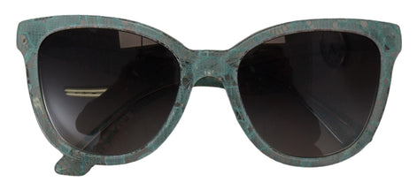 Dolce & Gabbana Blue Lace Acetate Crystal Round DG4190 Sunglasses Dolce & Gabbana