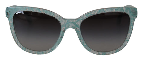 Dolce & Gabbana Blue Lace Acetate Crystal Round DG4190 Sunglasses Dolce & Gabbana