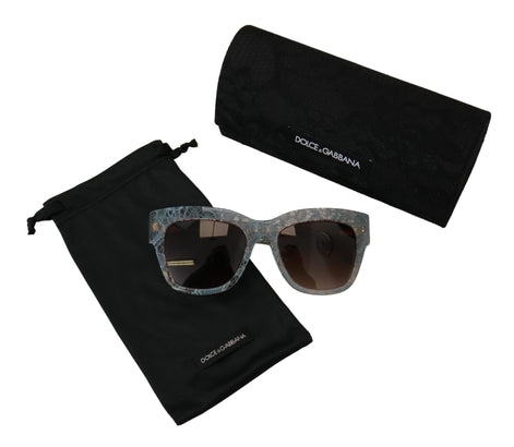 Dolce & Gabbana Blue Lace Acetate Crystal Butterfly DG4231 Sunglasses Dolce & Gabbana