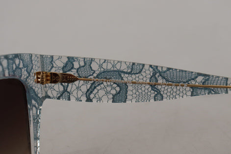 Dolce & Gabbana Blue Lace Acetate Crystal Butterfly DG4231 Sunglasses Dolce & Gabbana