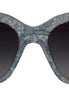 Dolce & Gabbana Blue Lace Acetate Rectangle Shades DG4226 Sunglasses Dolce & Gabbana