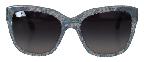 Dolce & Gabbana Blue Lace Acetate Rectangle Shades DG4226 Sunglasses Dolce & Gabbana