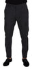 Dolce & Gabbana Gray Checked Cargo Trousers Stretch Pants Dolce & Gabbana