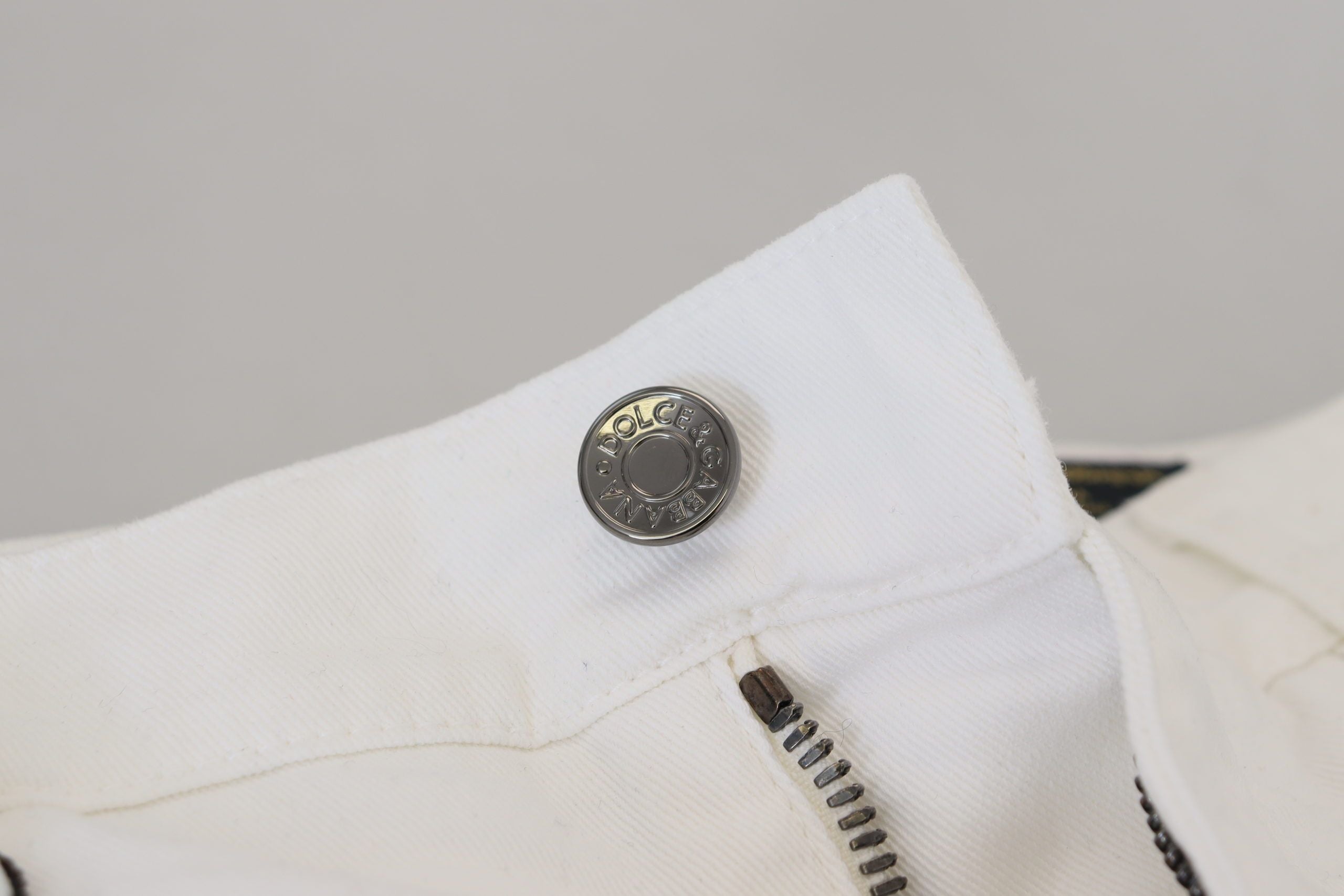 Dolce & Gabbana White Slim Skinny Stretch Cotton Denim Jeans Dolce & Gabbana