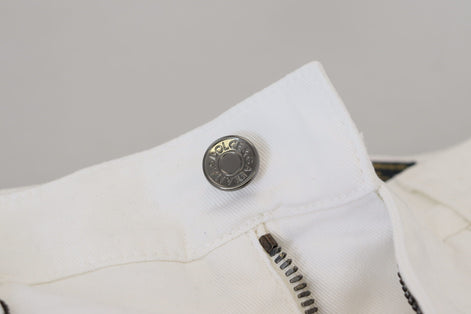 Dolce & Gabbana White Slim Skinny Stretch Cotton Denim Jeans Dolce & Gabbana