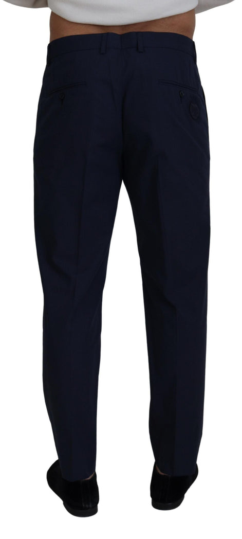 Dolce & Gabbana Blue Cotton Slim Trousers Chinos Pants Dolce & Gabbana