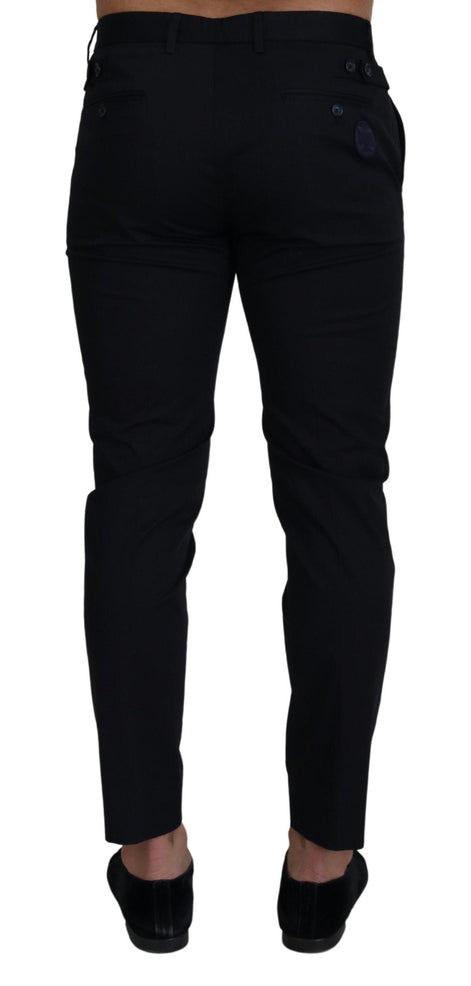 Dolce & Gabbana Blue Stretch Cotton Slim Trousers Chinos Pants Dolce & Gabbana