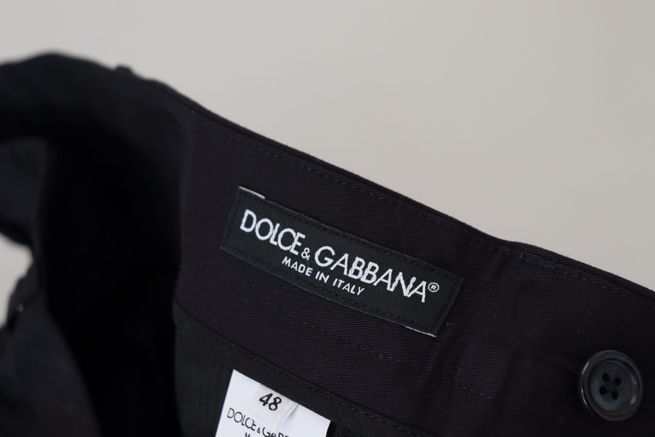 Dolce & Gabbana Blue Stretch Cotton Slim Trousers Chinos Pants Dolce & Gabbana