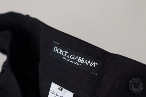 Dolce & Gabbana Blue Stretch Cotton Slim Trousers Chinos Pants Dolce & Gabbana