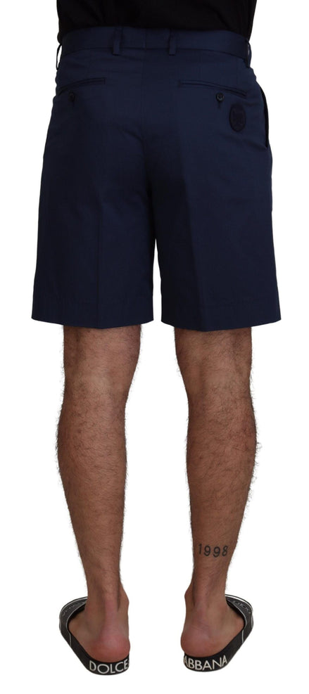 Dolce & Gabbana Blue Chinos Cotton Stretch Casual Shorts Dolce & Gabbana
