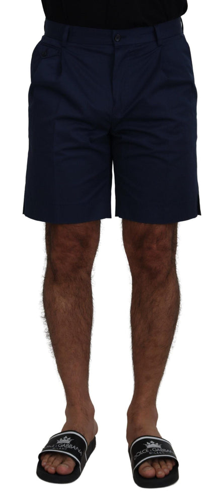 Dolce & Gabbana Blue Chinos Cotton Stretch Casual Shorts Dolce & Gabbana