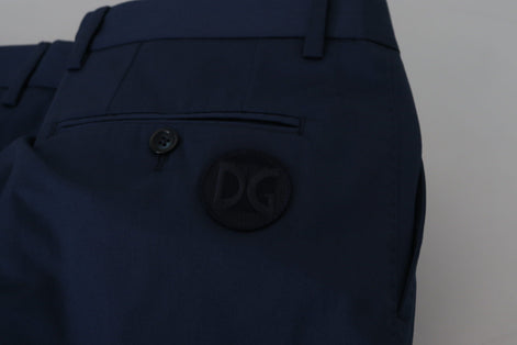 Dolce & Gabbana Blue Chinos Cotton Stretch Casual Shorts Dolce & Gabbana