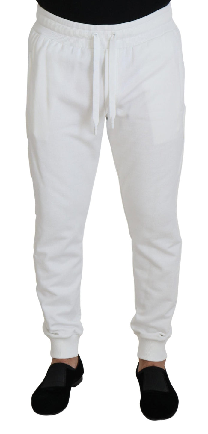 Dolce & Gabbana White Sport Logo Cotton Sweatpants Trousers Pants Dolce & Gabbana