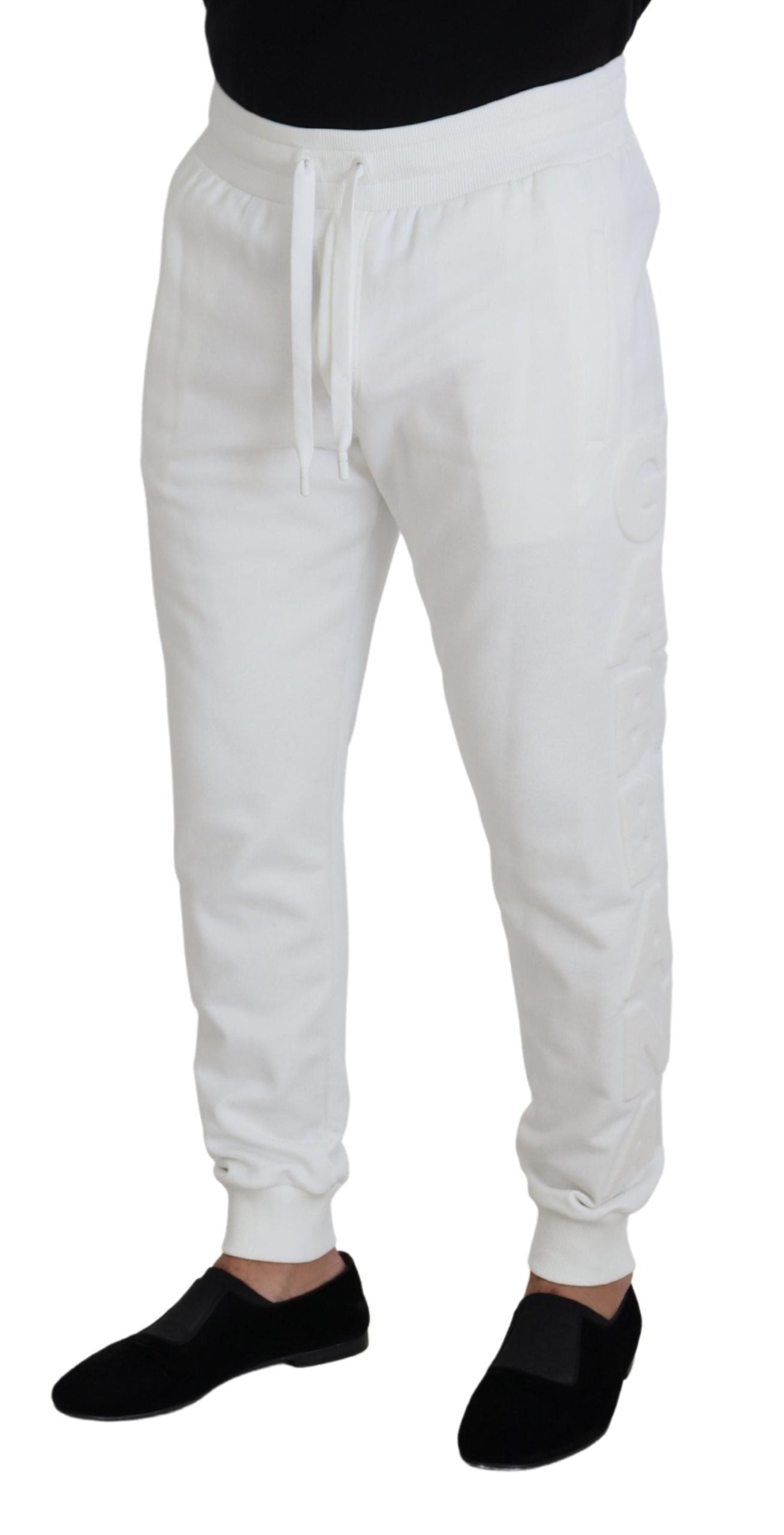 Dolce & Gabbana White Sport Logo Cotton Sweatpants Trousers Pants Dolce & Gabbana